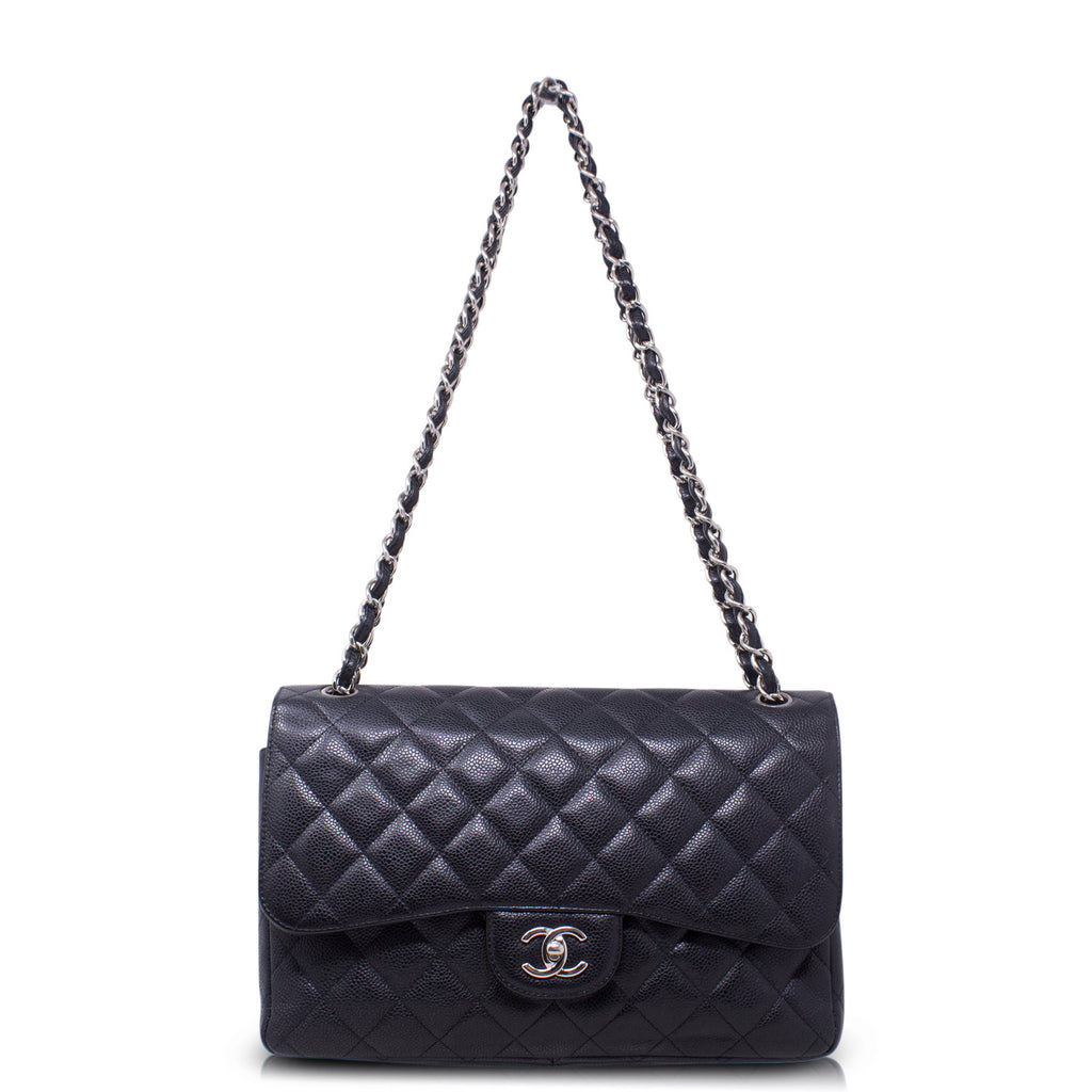 Chanel Jumbo Double Flap Nera Caviar