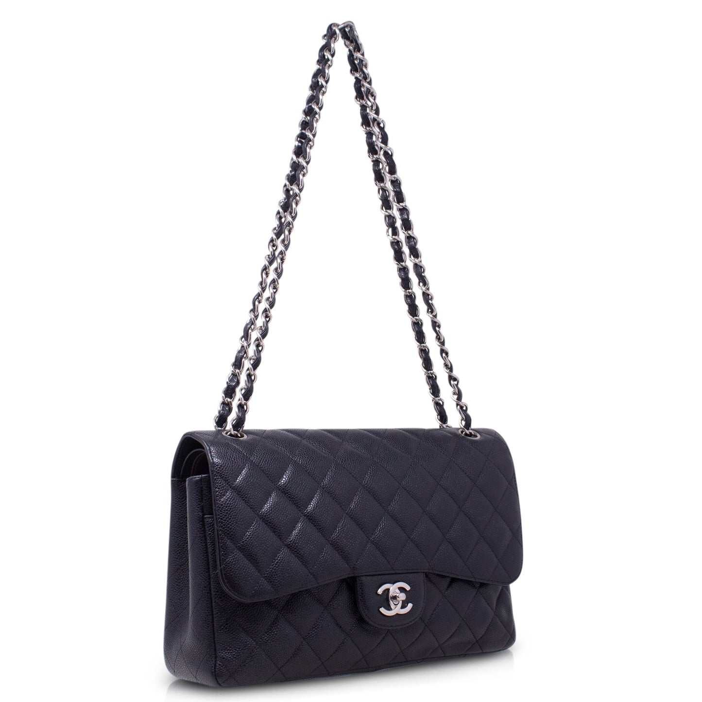 Chanel Jumbo Double Flap Nera Caviar
