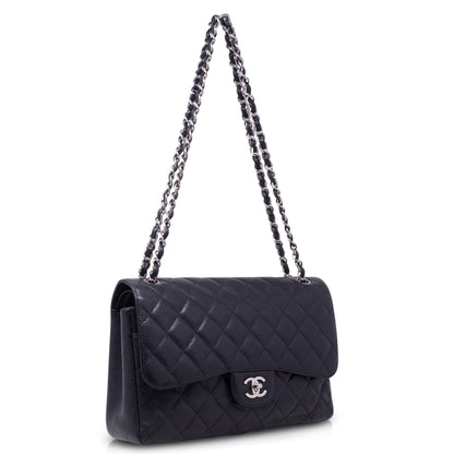 Chanel Jumbo Double Flap Nera Caviar