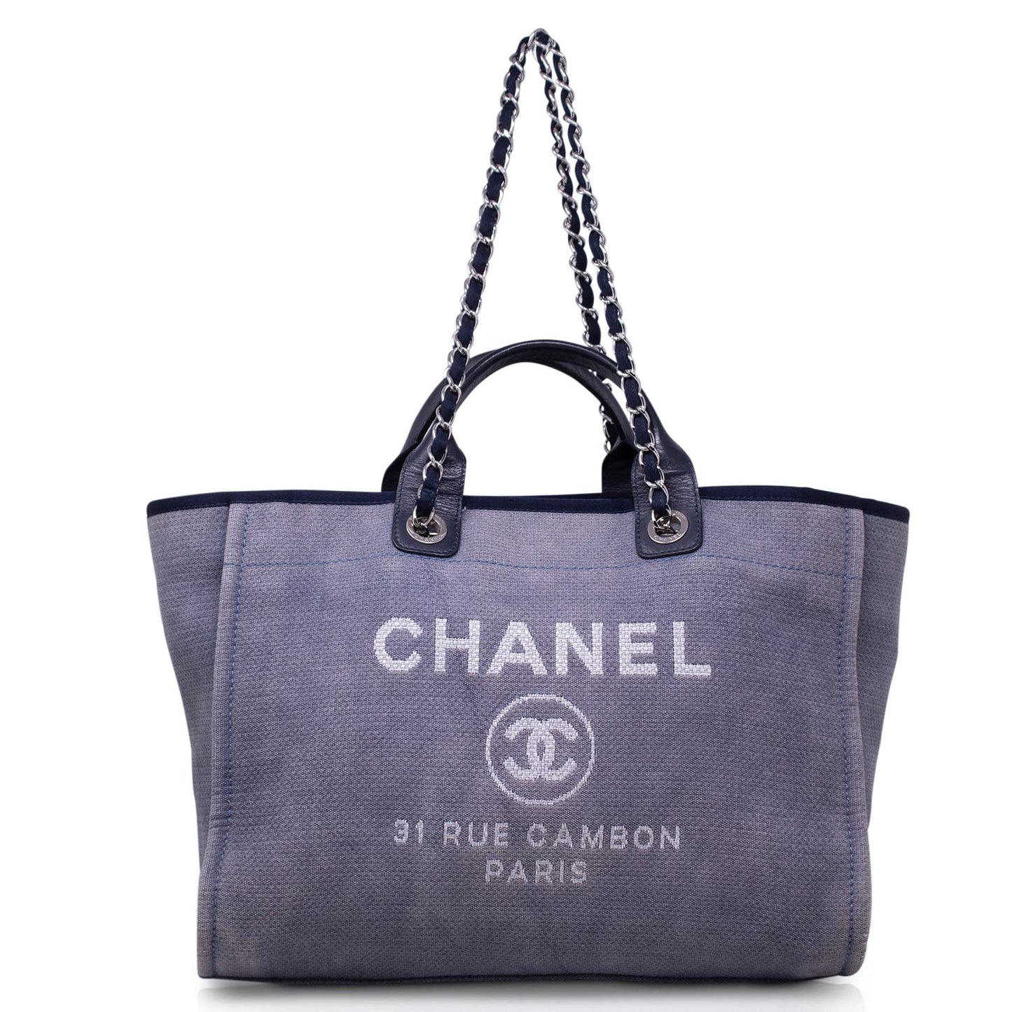Chanel Tote  Deauville Canvas Azzurra