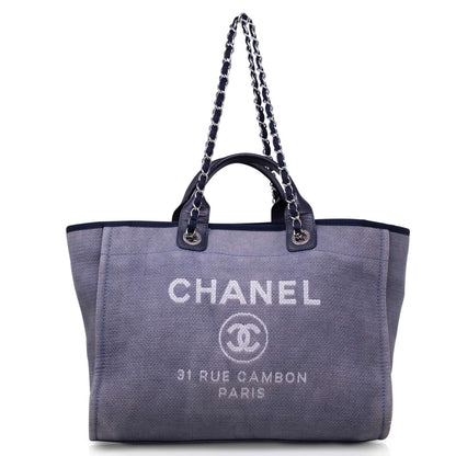 Chanel Tote  Deauville Canvas Azzurra