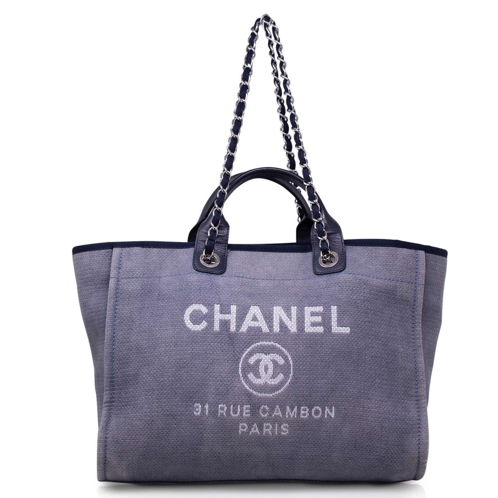 Chanel Tote Deauville Denim Blu