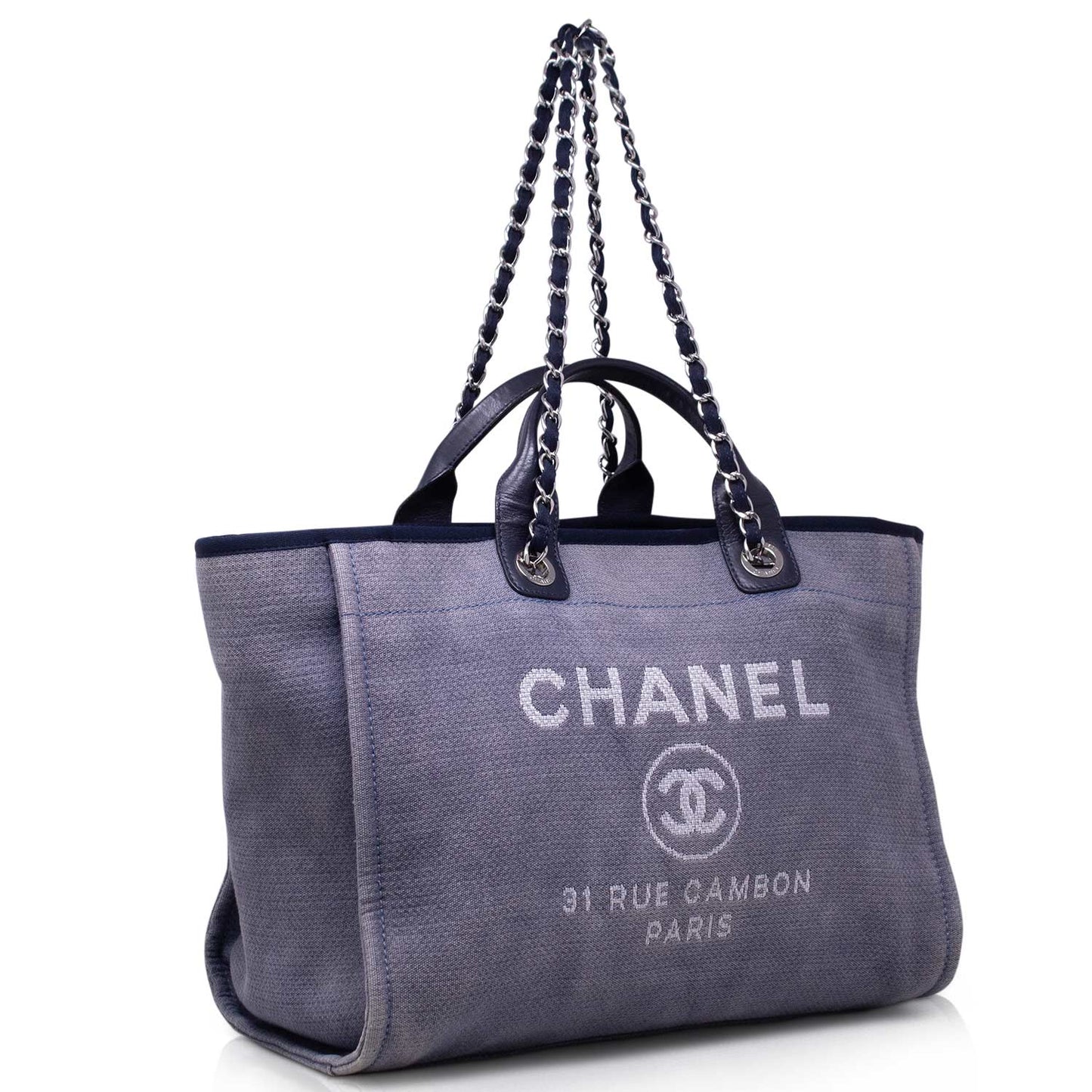 Chanel Tote  Deauville Canvas Azzurra