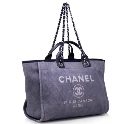 Chanel Tote  Deauville Canvas Azzurra