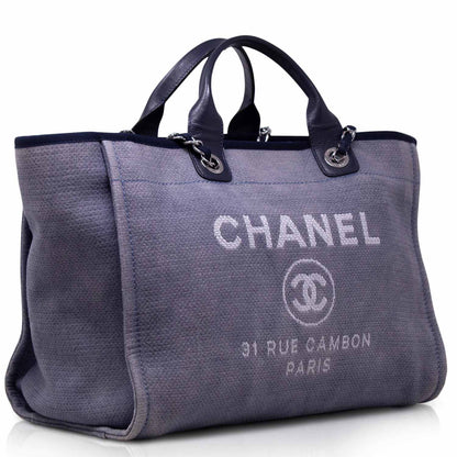 Chanel Tote  Deauville Canvas Azzurra