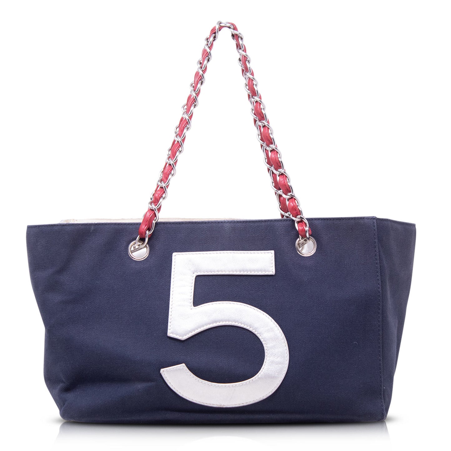 Chanel Shopper Tote Canvas Foil Quilted N°5