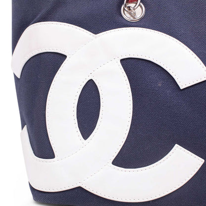 Chanel Shopper Tote Canvas Foil Quilted N°5