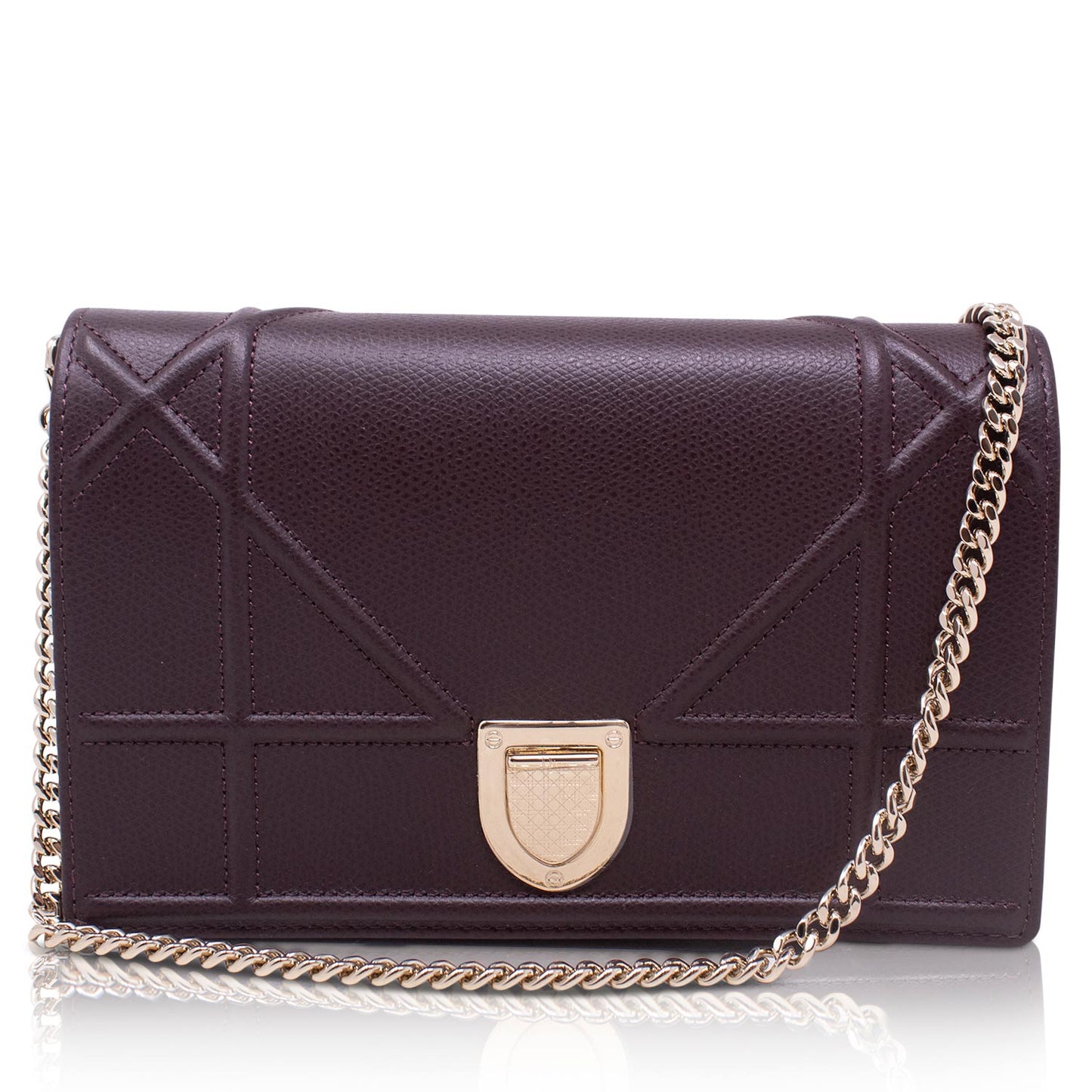 Dior Diorama Wallet on Chain Burgundy