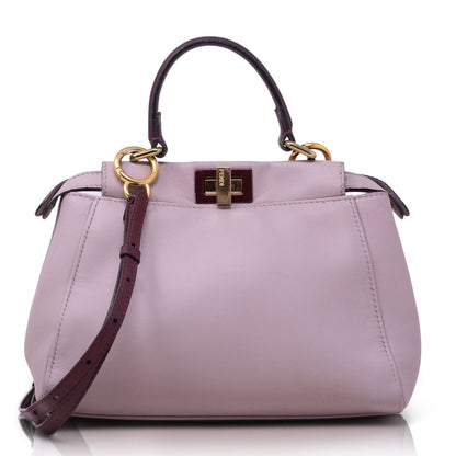 Fendi Mini Peekaboo Grigio e Bordeaux