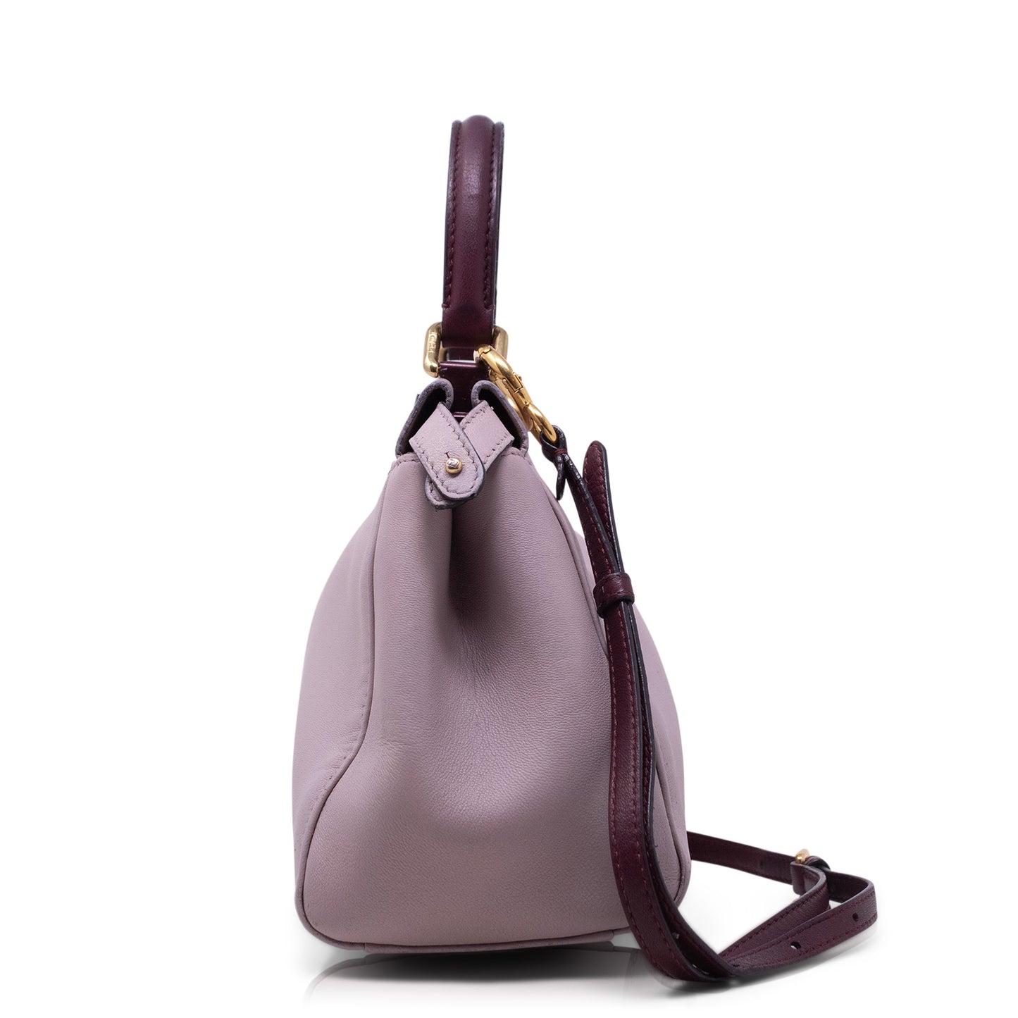 Fendi Mini Peekaboo Grigio e Bordeaux