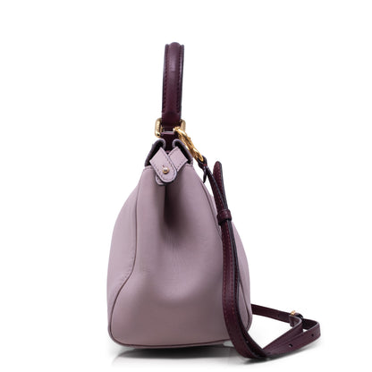 Fendi Mini Peekaboo Grigio e Bordeaux