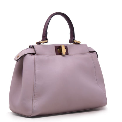 Fendi Mini Peekaboo Grigio e Bordeaux