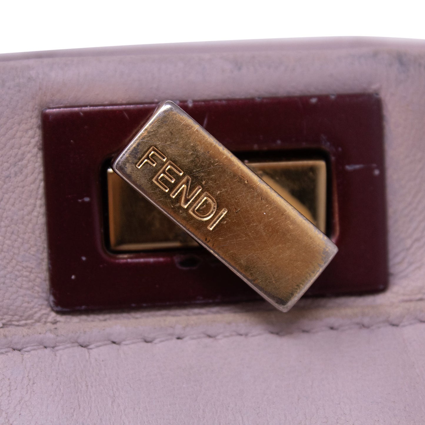 Fendi Mini Peekaboo Grigio e Bordeaux