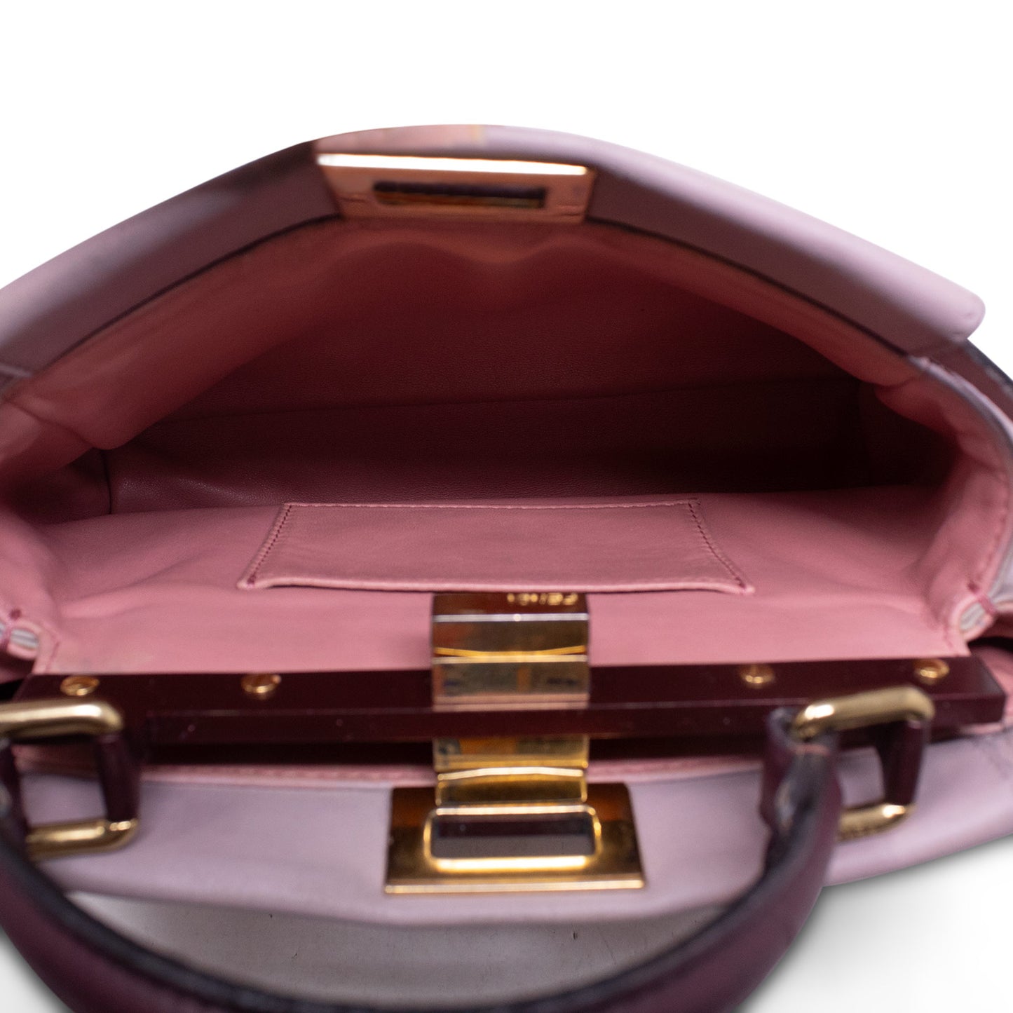 Fendi Mini Peekaboo Grigio e Bordeaux