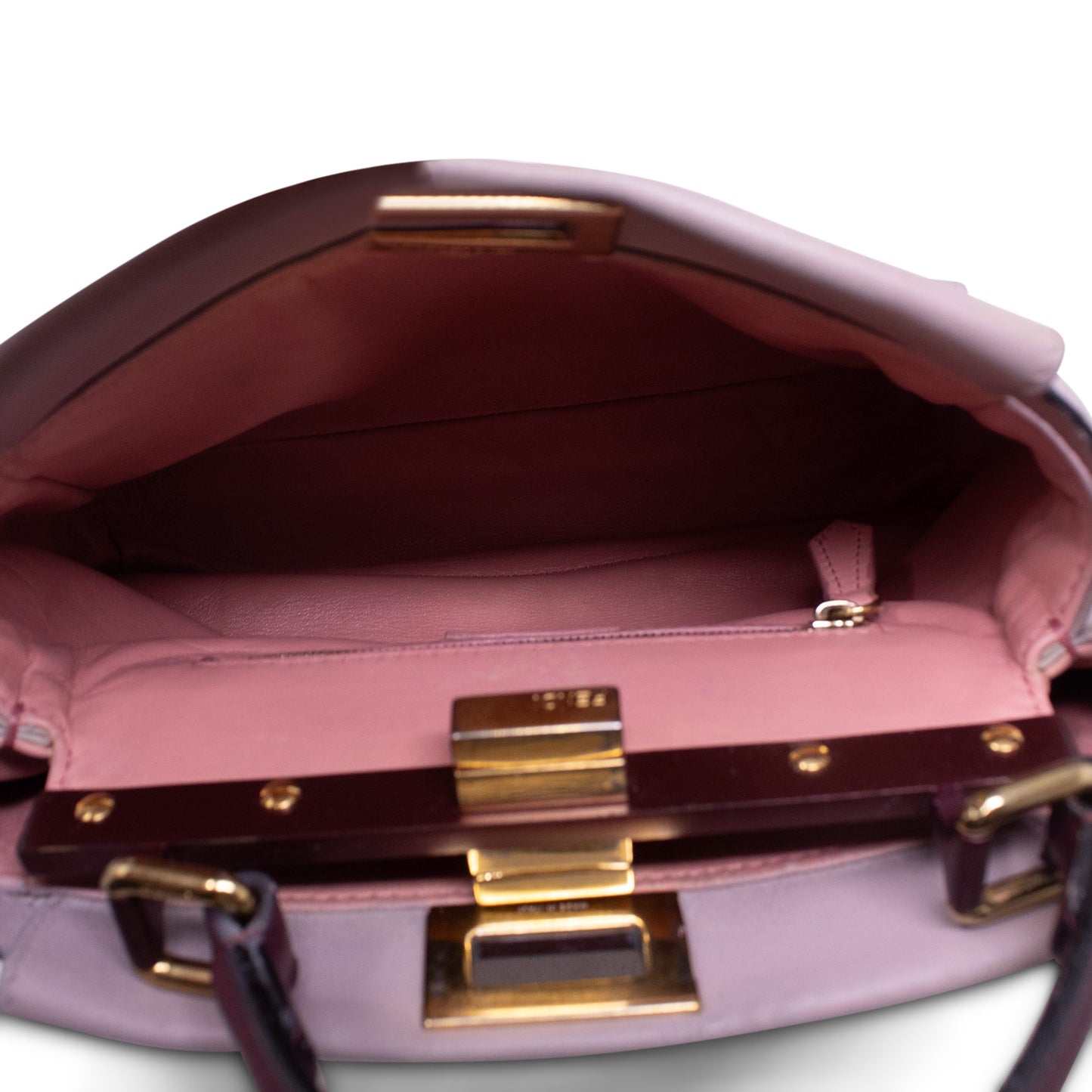 Fendi Mini Peekaboo Grigio e Bordeaux
