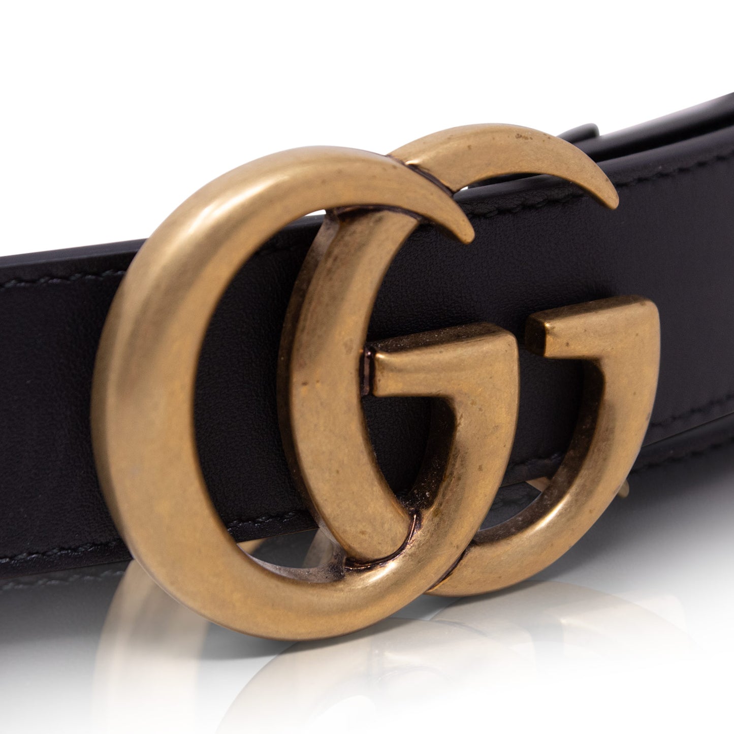 Gucci Cintura Marmont Nera GG 90 cm