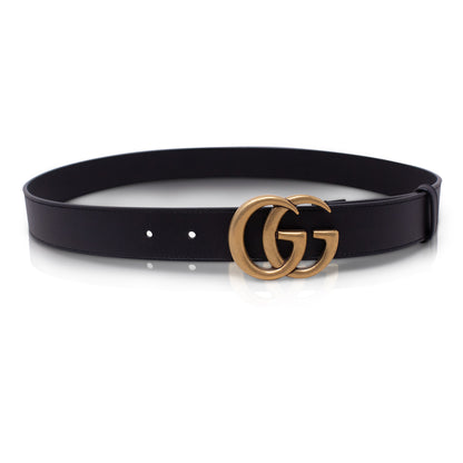 Gucci Cintura Marmont Nera GG 90 cm