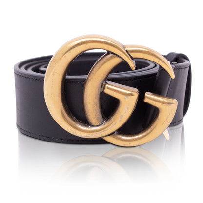 Gucci Black Belt GG 80 cm 