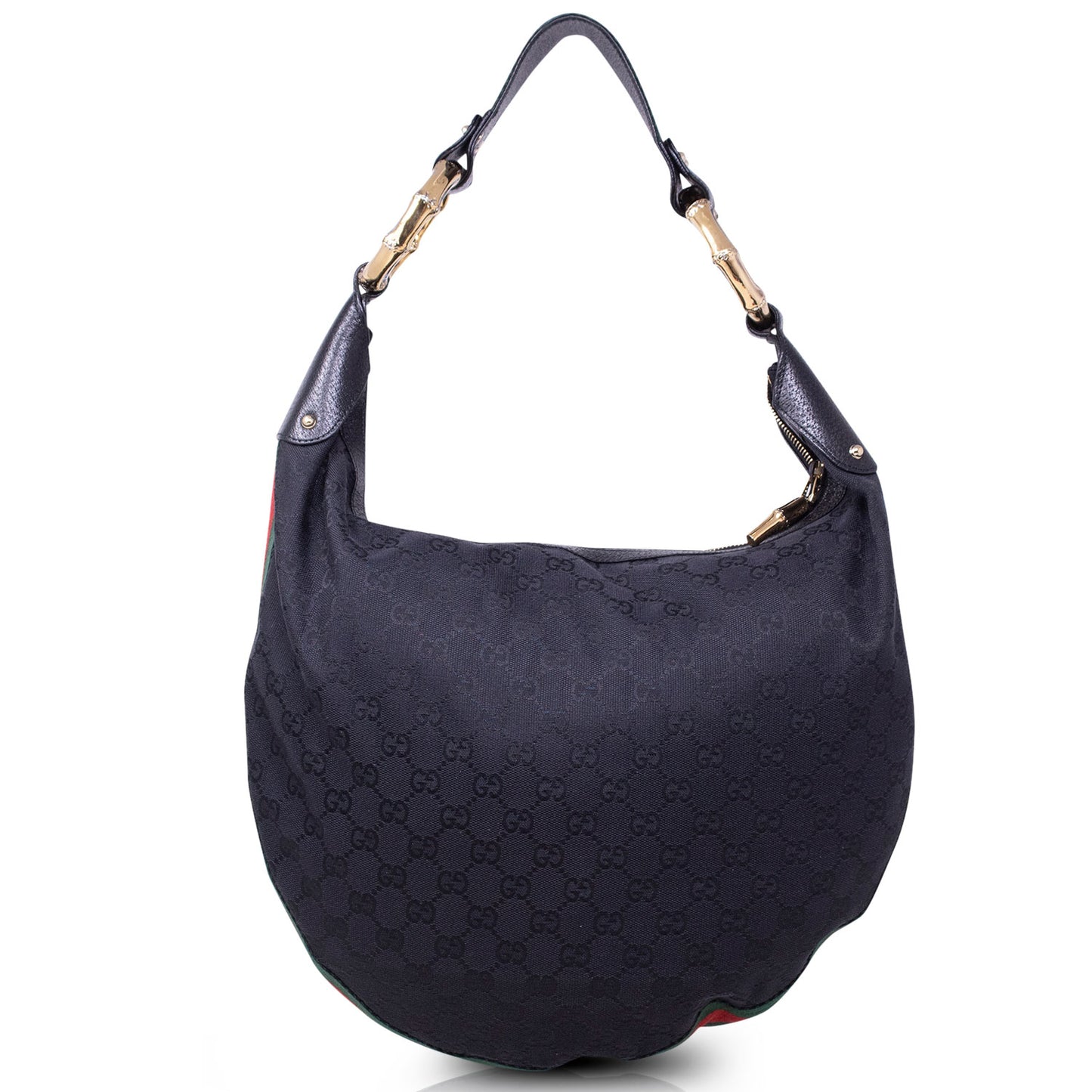 Gucci GG bamboo ring hobo nera