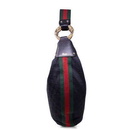 Gucci GG bamboo ring hobo nera