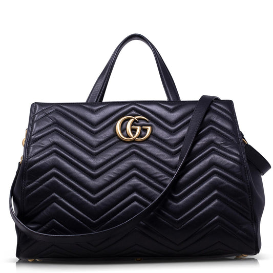 Gucci Bauletto GG shopping Marmont Nera