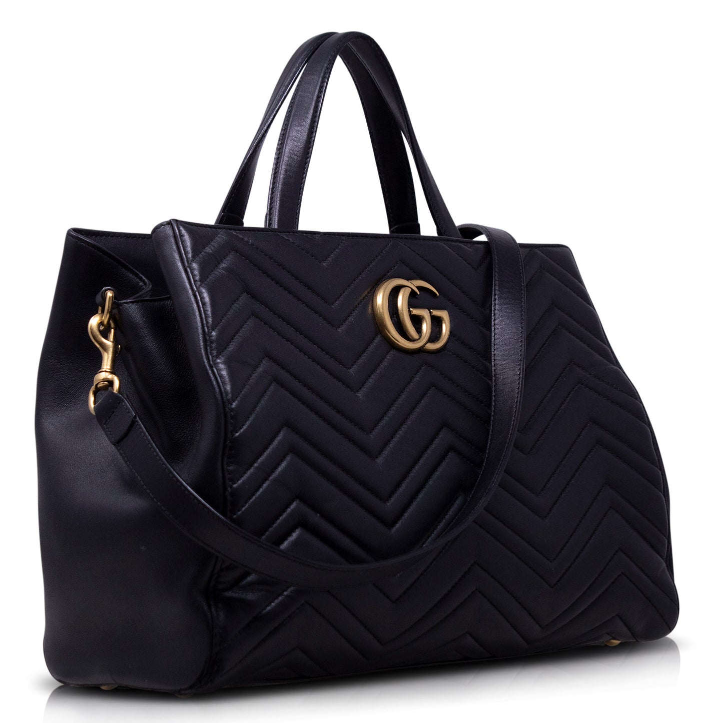 Gucci Bauletto GG shopping Marmont Nera