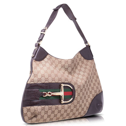 Gucci GG Horsebit Web Hasler Hobo Bag