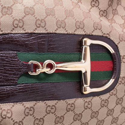 Gucci GG Horsebit Web Hasler Hobo Bag