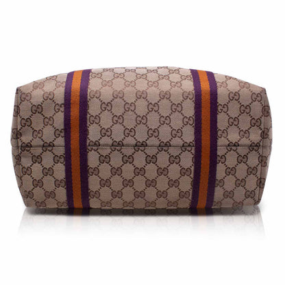 Gucci GG Tote Web Jolicoeur Marrone