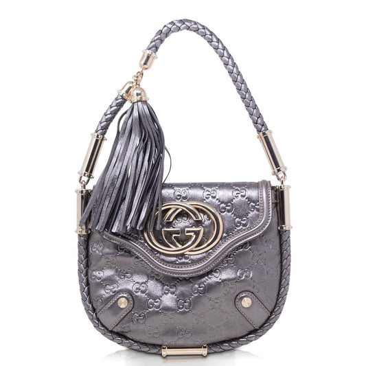 Gucci Britt Tassel Guccissima Anthracite 