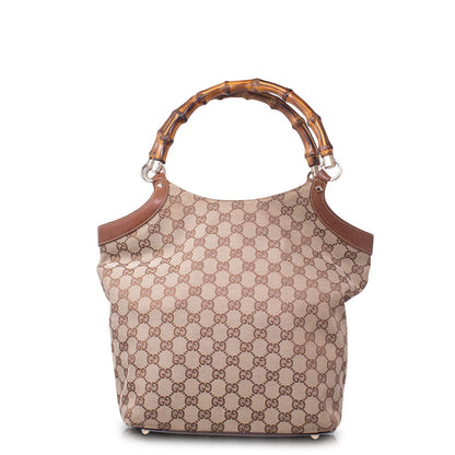 Gucci Tote Bamboo GG Marrone