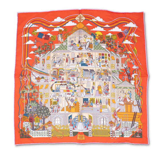 Hermès Foulard La Maison des Carrés 45 cm