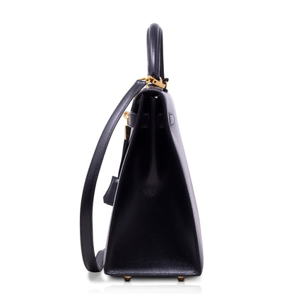 Hermès Kelly 32 Box Calf Nera