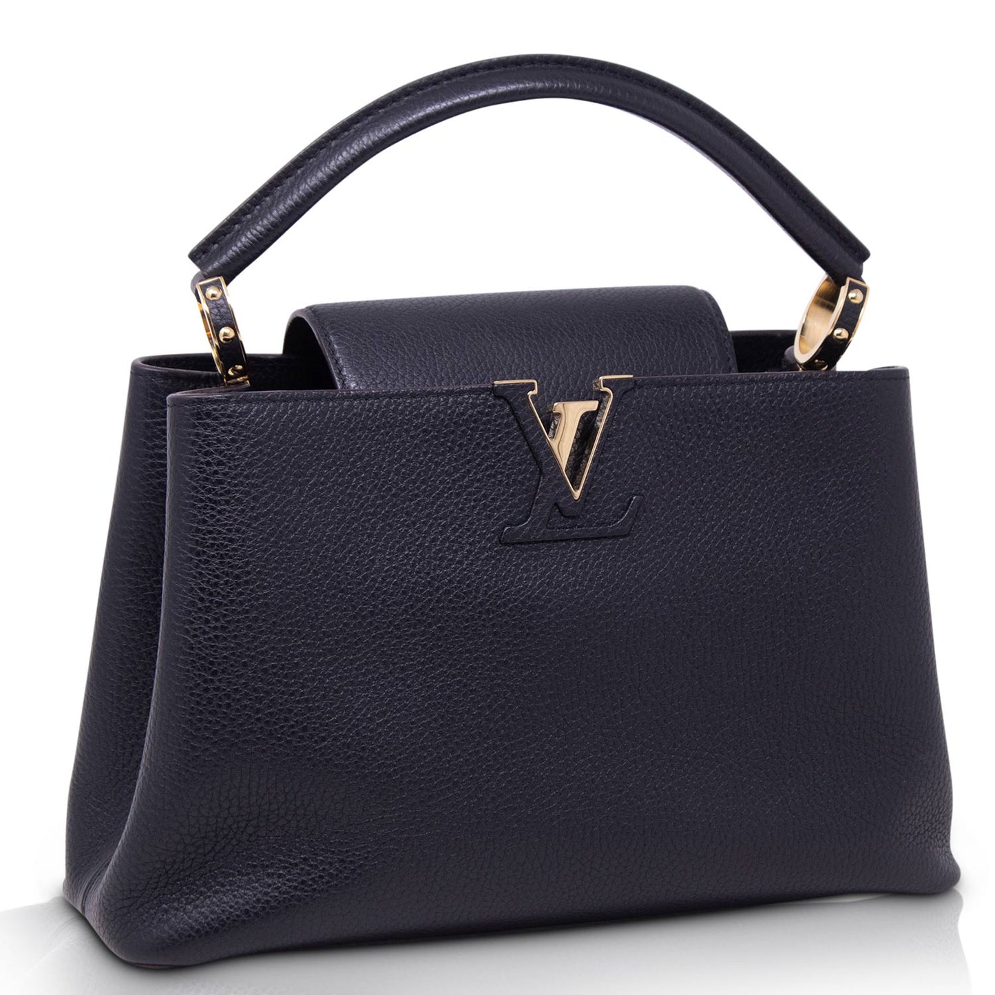 Louis Vuitton Capucine MM Nera Hw Gold