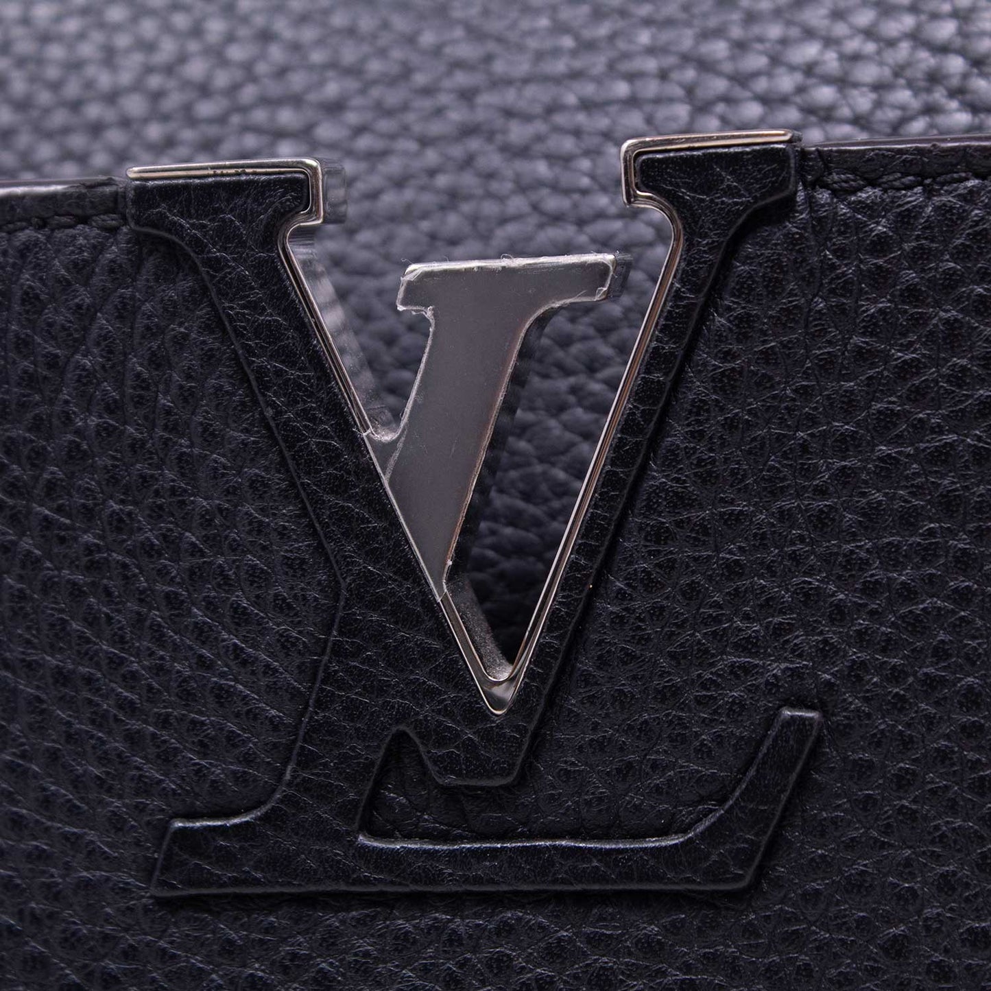 Louis Vuitton Capucine MM Nera Hw Silver