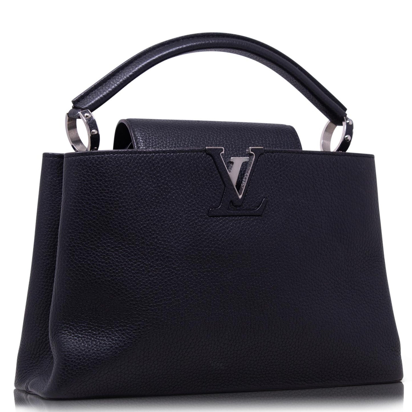 Louis Vuitton Capucine MM Nera Hw Silver