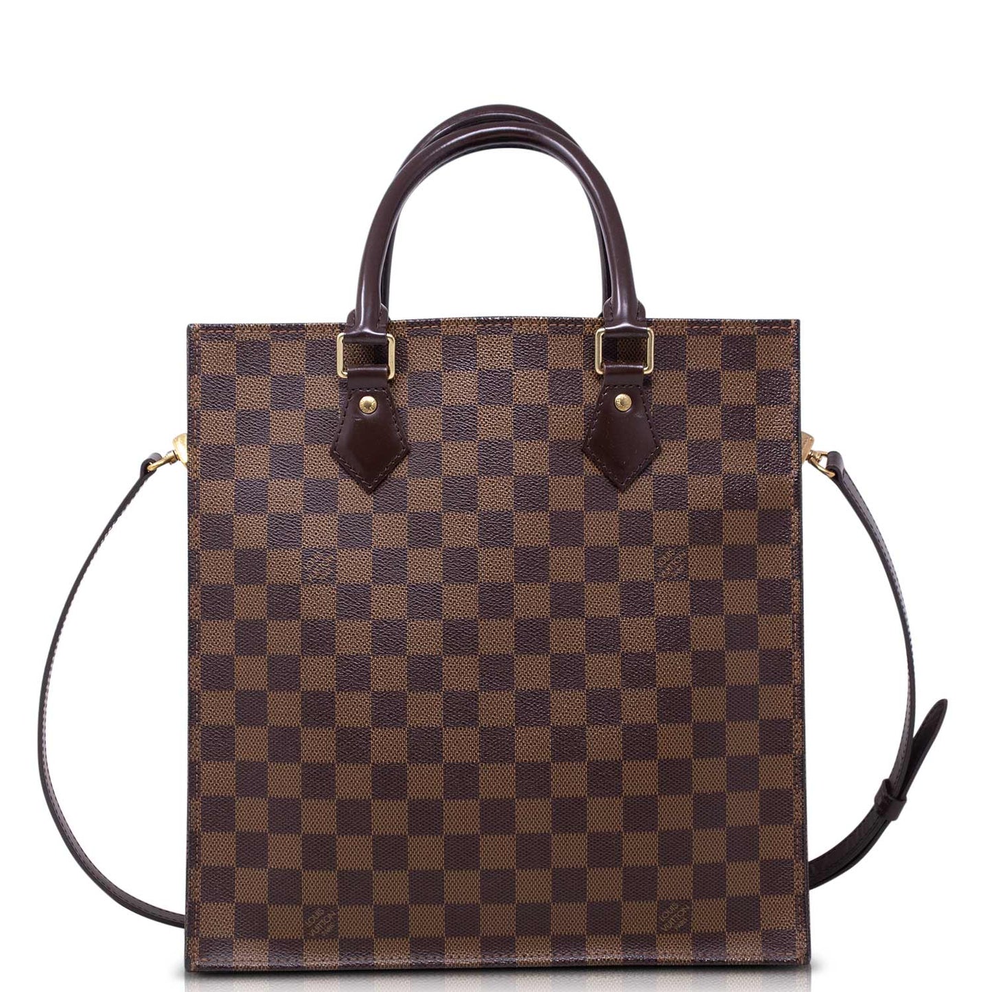 Louis Vuitton Sac Plat PM Damier Ebene with Shoulder Strap 