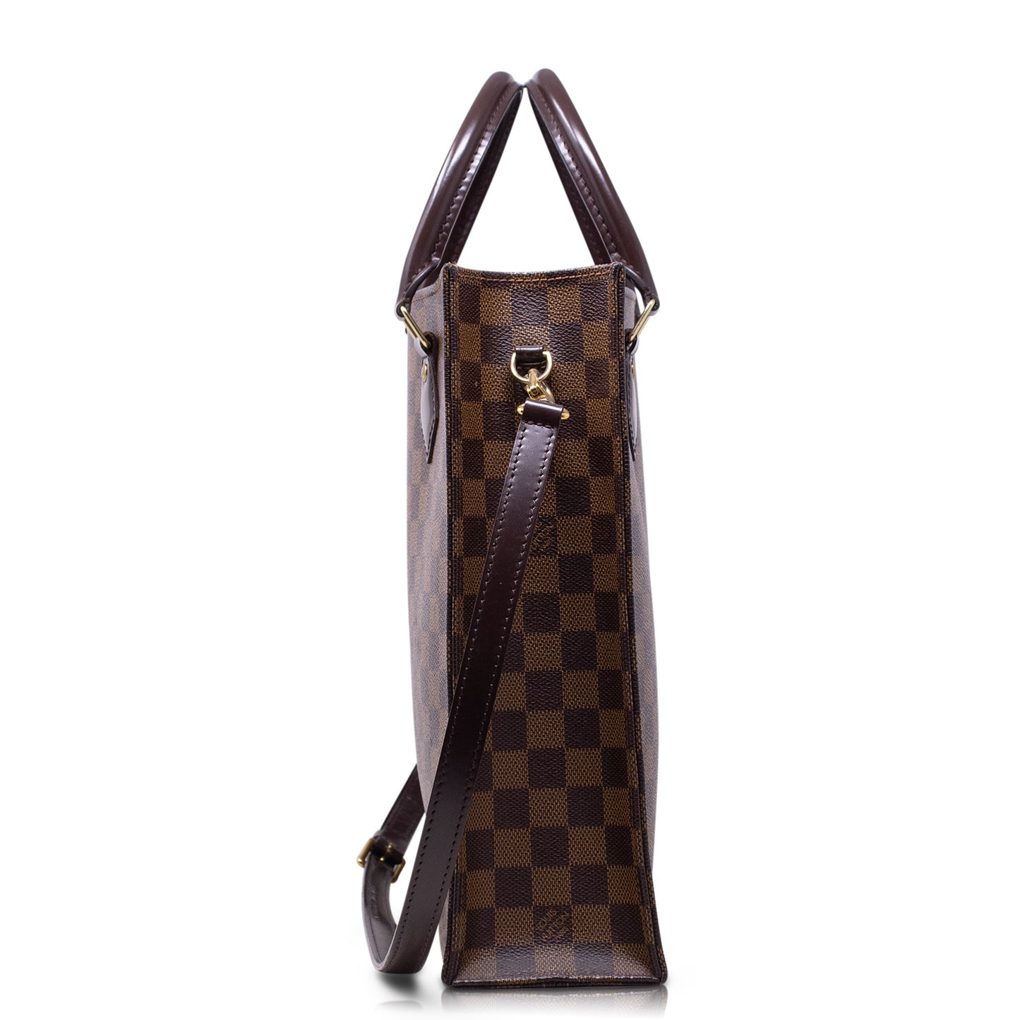 Louis Vuitton Sac Plat PM Damier Ebene with Shoulder Strap 