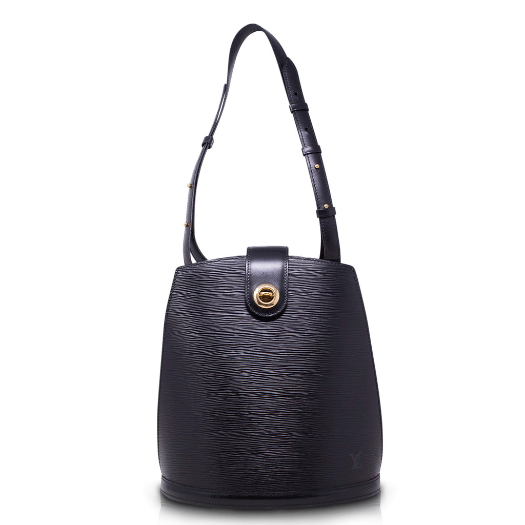 Louis Vuitton Cluny Epi Bucket Bag Black 