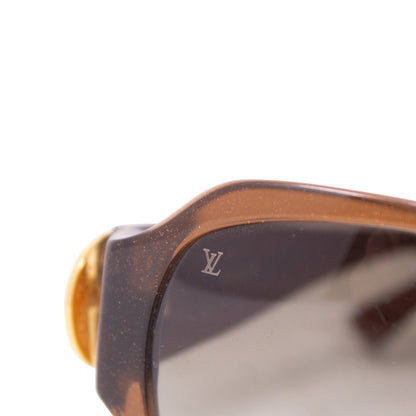 Louis Vuitton Occhiali da sole Ursula Strass acetato marrone maculato