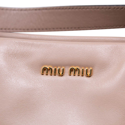 Miu Miu Shopper Soft Tote Beige