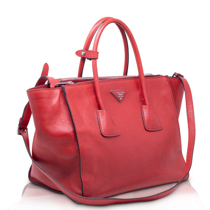 Prada Twin Pocket Pelle Rossa