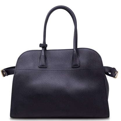 Prada Borsa shopping large pelle con fibbie Nera