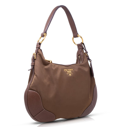 Prada Hobo Pelle Marrone