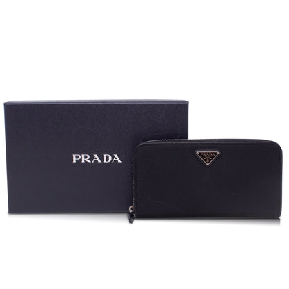 Prada Large Black Nylon Lampo Wallet 