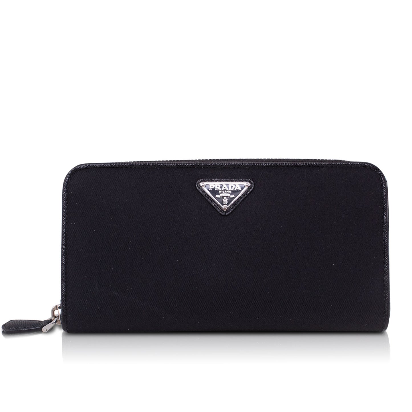 Prada Large Black Nylon Lampo Wallet 