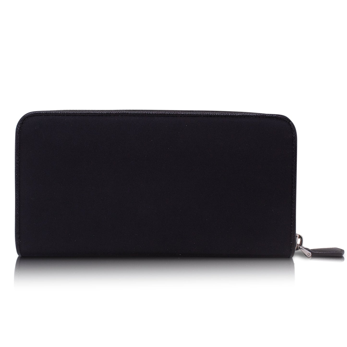 Prada Large Black Nylon Lampo Wallet 