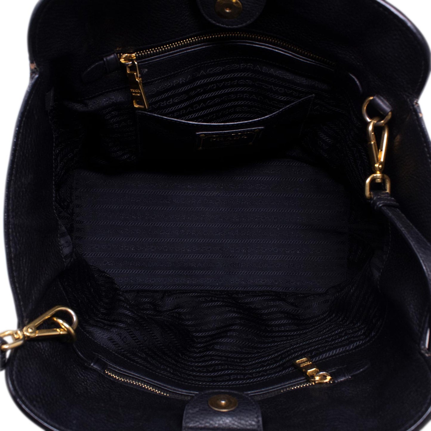 Prada Tote Top Handle Black 