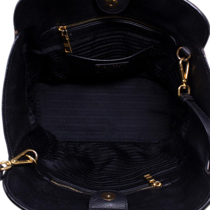 Prada Tote Top Handle Black 
