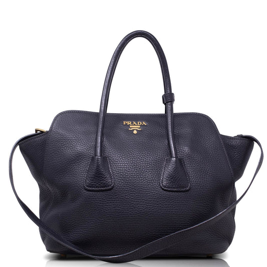 Prada Tote Top Handle Black 